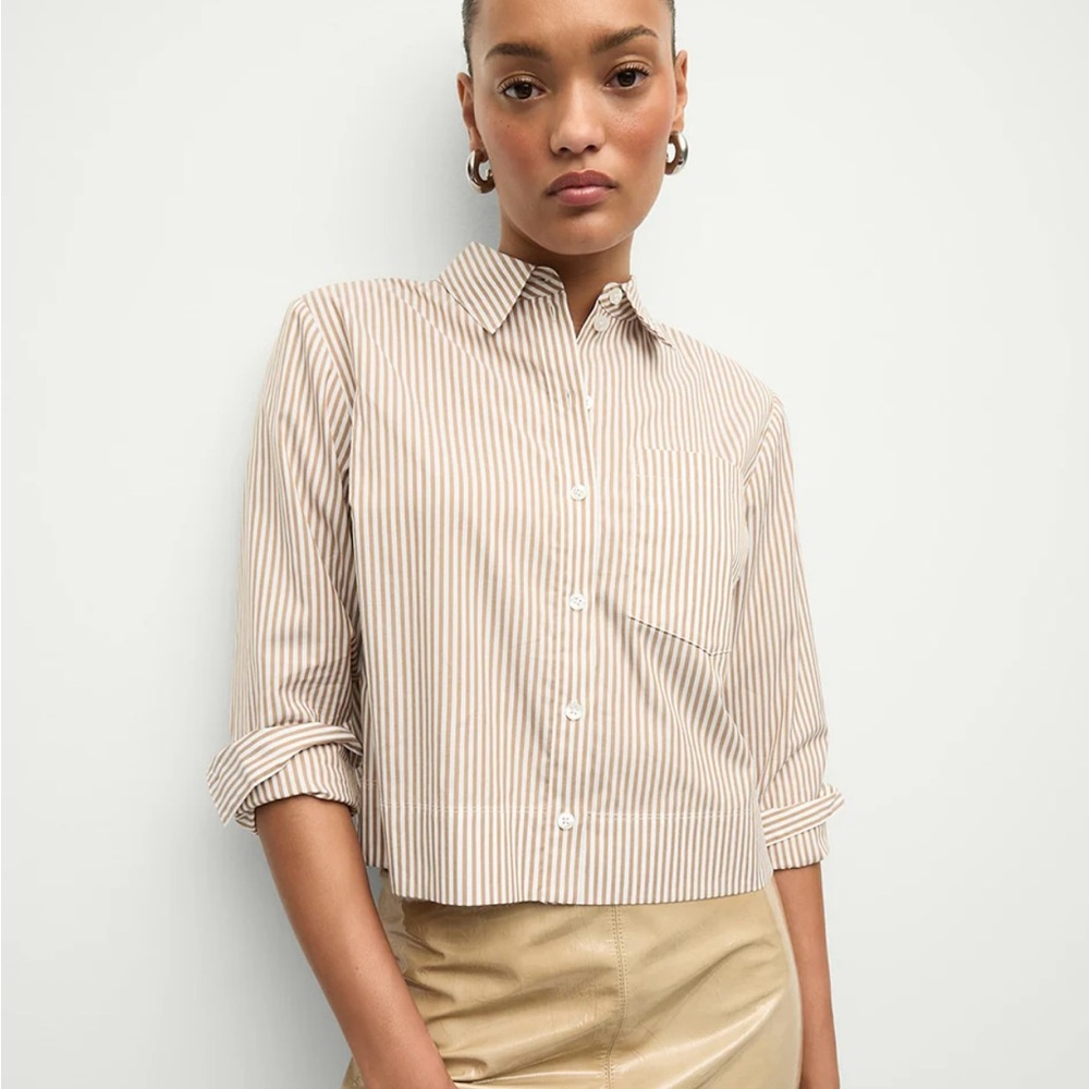 Veronica Beard Maia Striped Button-Down Shirt - XS - NWT